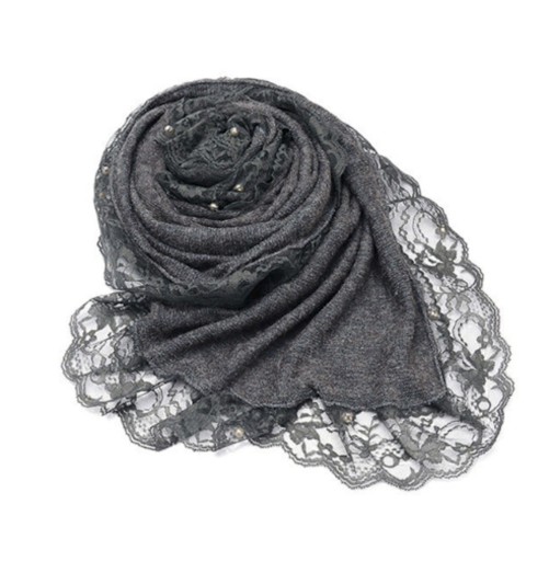 Dámska bavlnená šál s čipkou