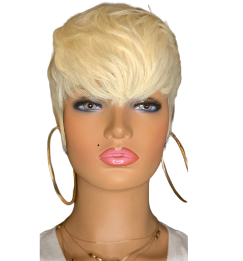 Damska blond peruka z prawdziwymi włosami N895