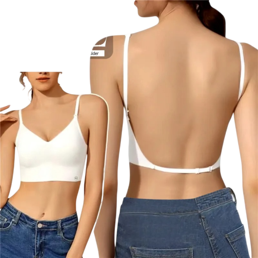 Dámská hladká podprsenka bez ramínek s tvarovanými košíčky nylon pro nošení pod šaty bez viditelných linií