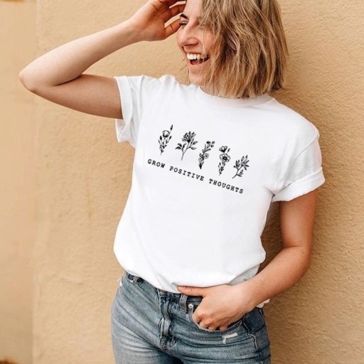 Damska koszulka z kwiatami