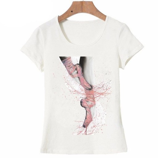 Damska koszulka z motywem baletu
