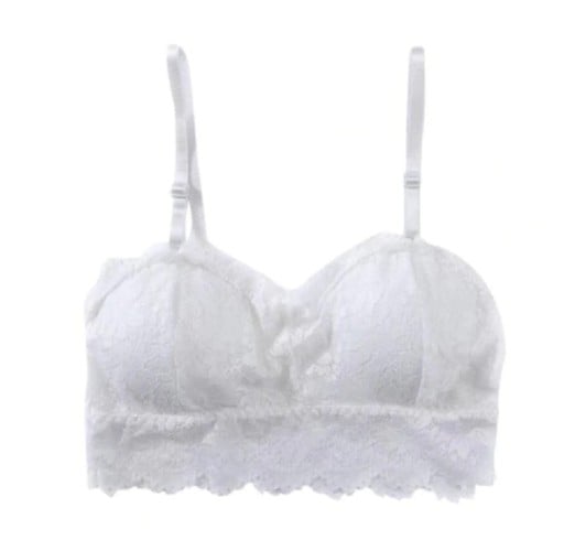 Dámská krajková bralette podprsenka s květinovým vzorem Nastavitelná ramínka Široký krajkový lem Polyester s bavlnou Univerzální velikost
