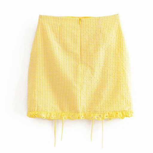 Dámska mini sukňa žltá