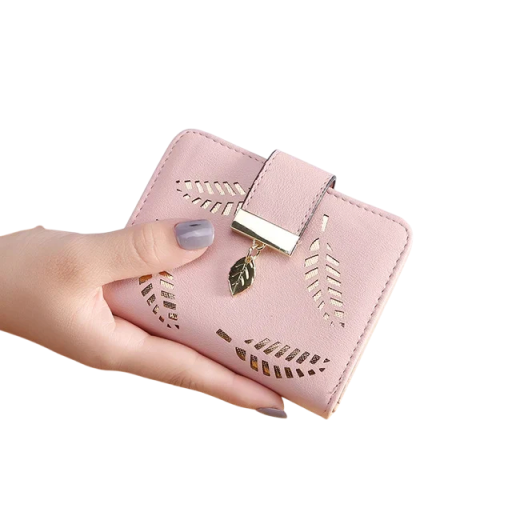 Dámska peňaženka 10 x 3 x 12 cm Umelá koža Viacfarebné prevedenie s motívom zlatých listov Zapínanie na zips a spona