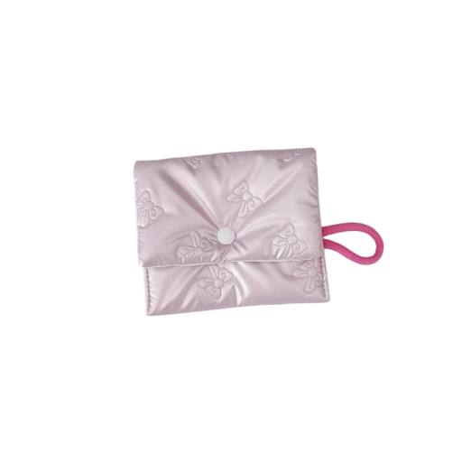 Dámska pénztárca masnis mintával 13 x 11,5 cm PU anyag Érmepénztárca Kozmetikai táska Stílusos szervező patentos záródással Elegáns tok