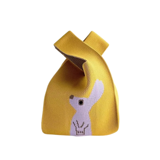 Dámská pletená kabelka s podšívkou 20x35 cm polyester bavlna kabelka do ruky na každodenní nošení a přenášení věcí