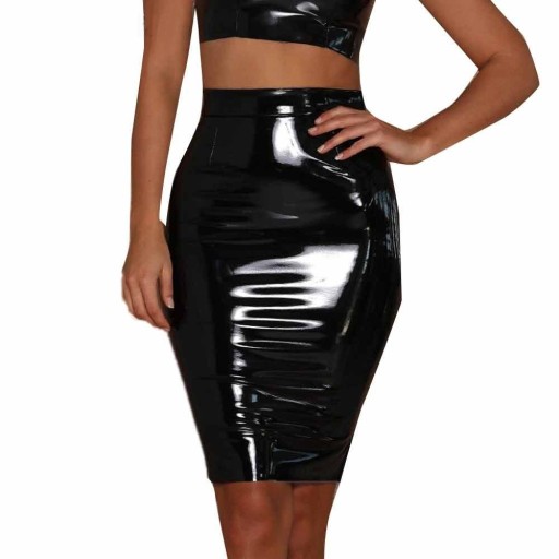 Dámská pouzdrová sukně lesklá A2051