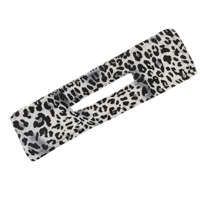 Dámská sponka do vlasů mašle vzor černý panter 9x34 cm Elegantní sladký vlasový doplněk Rychlý drdol Stylingové nástroje Copy
