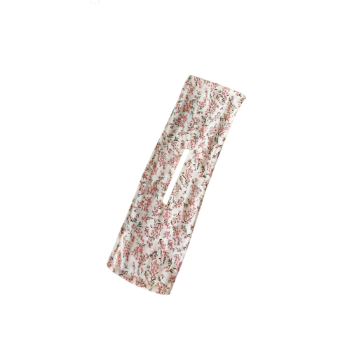 Dámská sponka do vlasů mašle vzor třešňové květy 9x34 cm Elegantní sladký vlasový doplněk Rychlý drdol Stylingové nástroje Copy