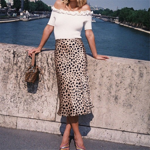 Dámska sukňa s leopardím vzorom G2
