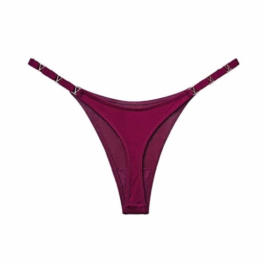 Dámská tanga se zlatými detaily hladké sexy spodní prádlo s minimálním zadním dílem na každodenní nošení