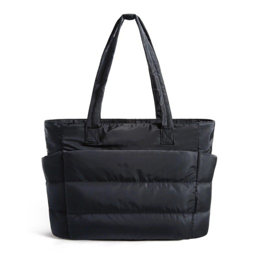 Dámska taška cez rameno s veľkou kapacitou 20 l a vreckom na notebook 15,6" prešívaný dizajn 41,5 x 15,1 x 30,5 cm na dochádzanie aj do školy