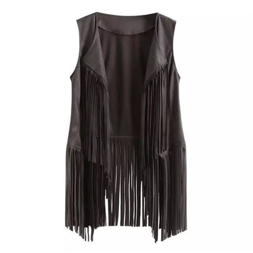Dámska vesta so strapcami P2572
