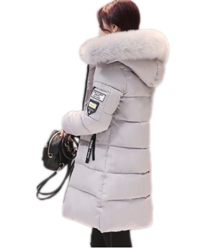 Dámska zimná bunda s výrazným golierom J3006