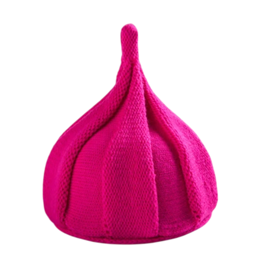 Damska zimowa szpiczasta pleciona czapka 22×33 cm 100% akryl Jednobarwna spiralna czapka z kwiatowym wzorem Miękka elastyczna ciepła czapka 11 kolorów