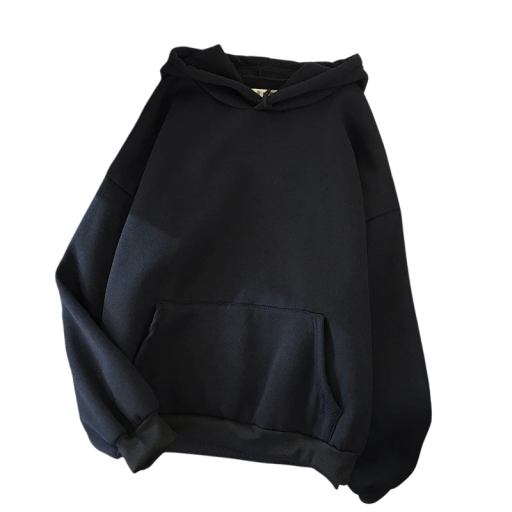 Damskapusch med fickor Enfärgad tröja i mjuk polyester Bekväm fritidsöverdel i olika färger