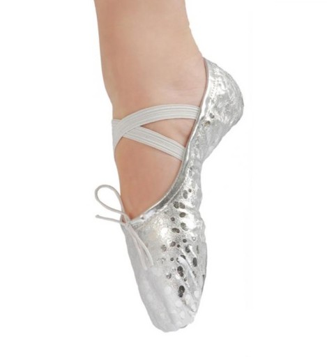 Dámske baletné topánky s flitrami