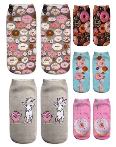 Dámske členkové ponožky - Donuty