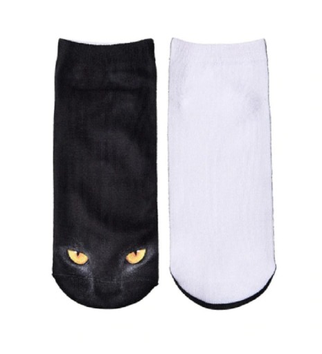 Dámske členkové ponožky s mačičkami