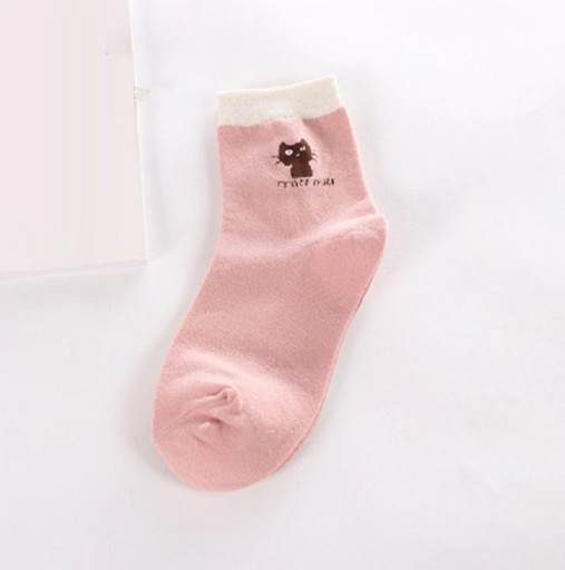 Dámske členkové ponožky s mačičkou A663