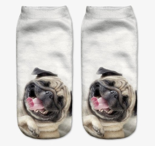 Dámske členkové ponožky s psíkmi