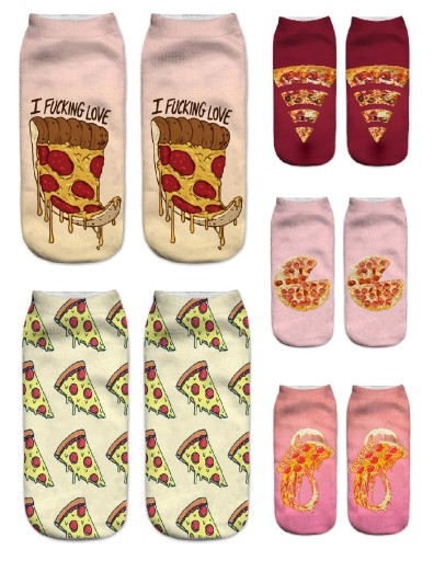 Dámské kotníkové ponožky - Pizza