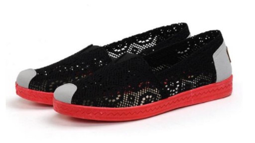 Dámske krajkové espadrilky J1728
