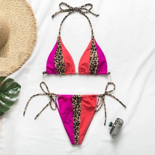 Dámské leopardí bikiny P445