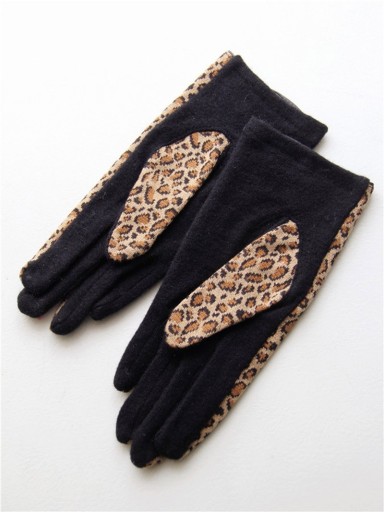 Dámské leopardí rukavice