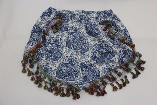 Dámské letní šortky s třásněmi - Modré