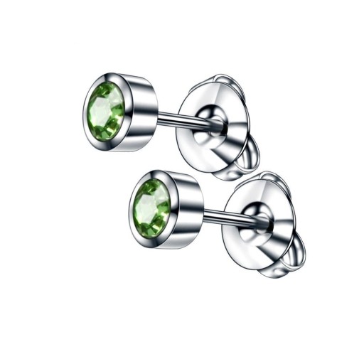 Dámské peckové náušnice se zirkony H849