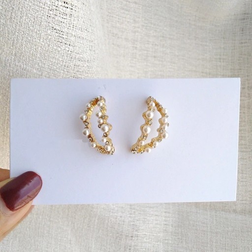 Dámské perlové náušnice H733