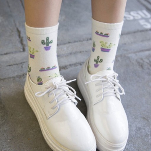 Dámske ponožky s kaktusmi