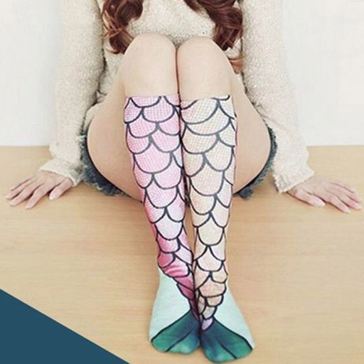 Dámske ponožky s motívom morskej panny