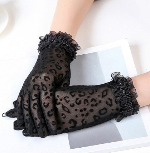 Dámské rukavice s leopardím vzorem