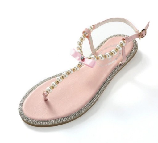 Dámske sandále s perlami