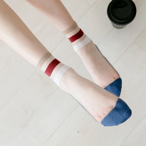 Dámske štýlové transparentné ponožky