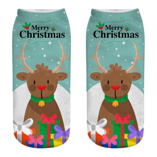 Dámské vánoční ponožky s 3D potiskem