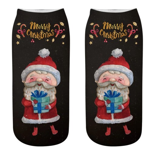 Dámské vánoční ponožky s 3D potiskem Santy