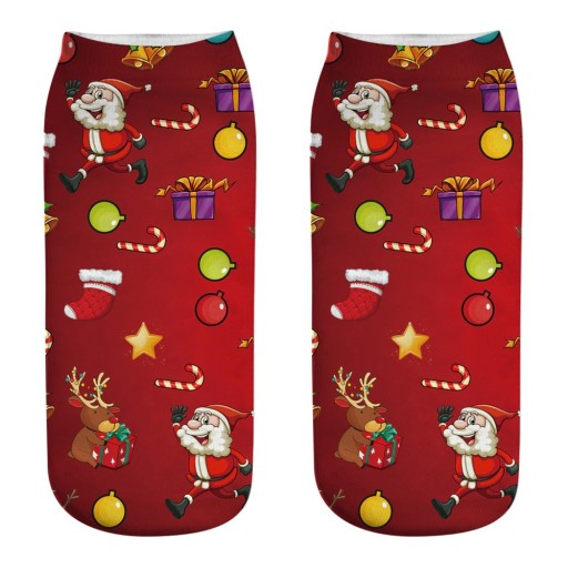 Dámske vianočné ponožky s 3D potlačou Santy