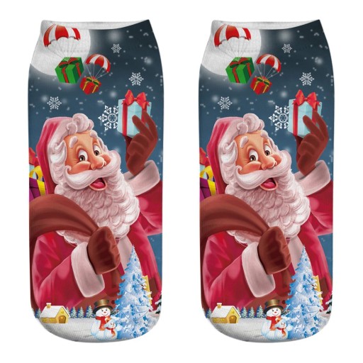 Dámske vianočné ponožky s 3D potlačou Santy