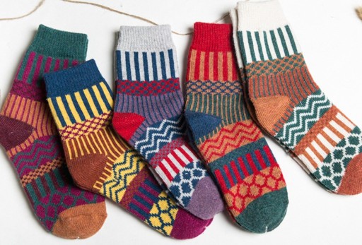 Dámske zimné ponožky - 5 párov