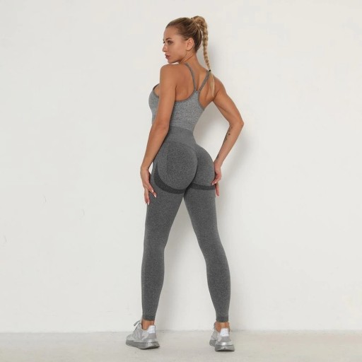 Damski sportowy krótki top i legginsy