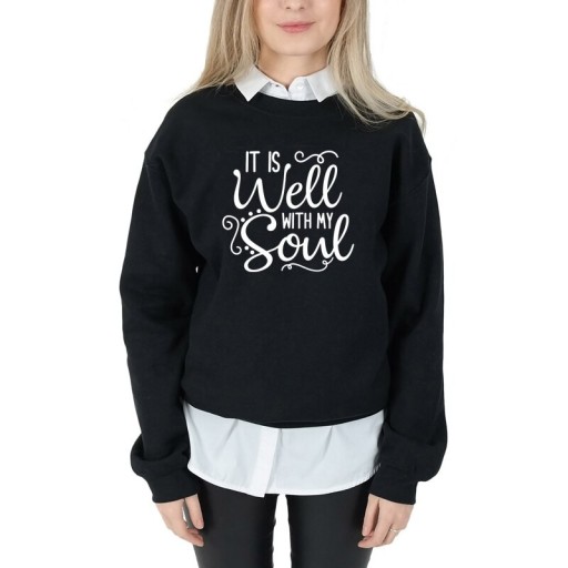Damski sweter z napisem