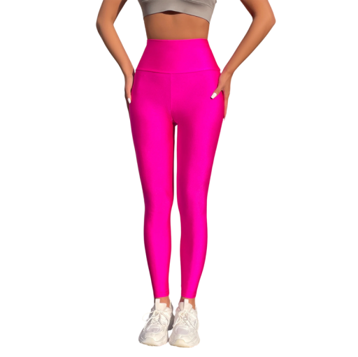 Damskie błyszczące obcisłe legginsy z wysokim stanem Elastyczne modne legginsy do ćwiczeń i wypoczynku Spodnie slim Nowoczesny sportowy styl