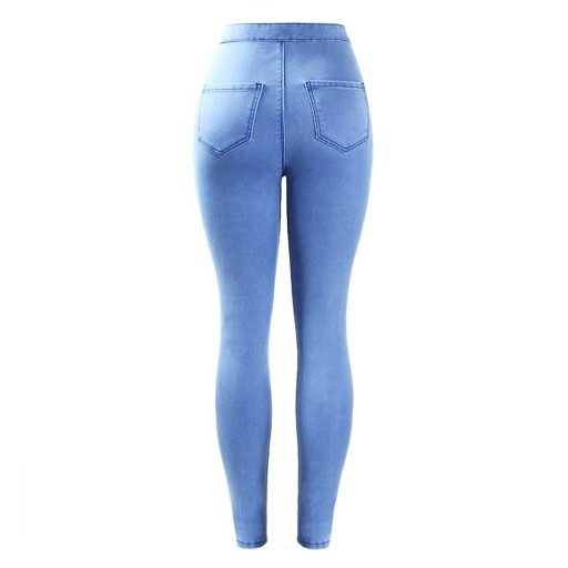 Damskie jeansy skinny niebieskie