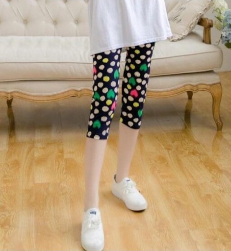 Damskie legginsy capri ze wzorem