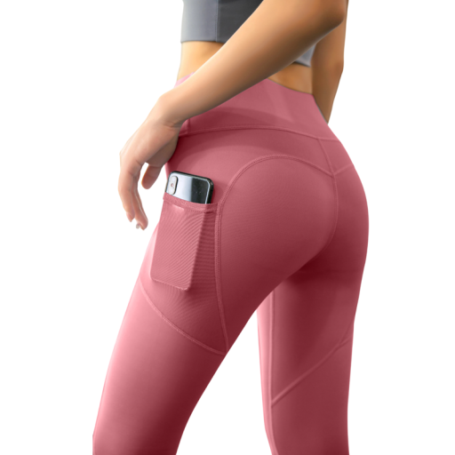 Damskie legginsy fitness z kieszeniami bocznymi Wygodne sportowe spodnie do biegania Elastyczne legginsy do ćwiczeń Joga Trening Rekreacja