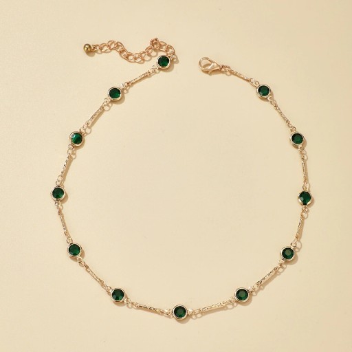 Dámsky Choker náhrdelník s kamienkami D136