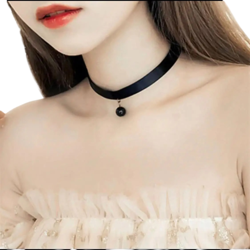 Dámsky choker s perličkovým príveskom čierny čipkový náhrdelník zapínací elegantný módny doplnok pre každodenné i večerné nosenie